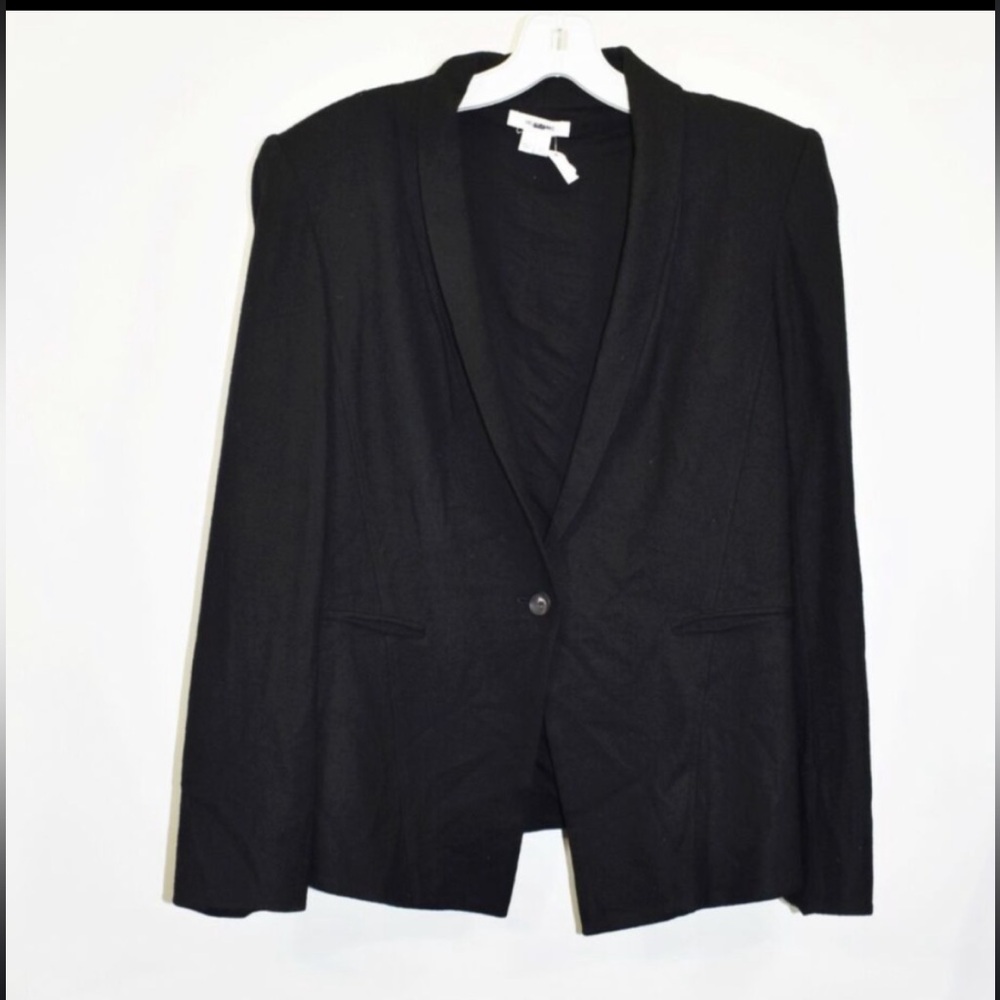 Helmut Lang Black Wool Knit Blazer